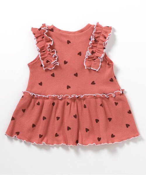 apres les cours（アプレレクール）の「【セットアップ可】ワッフルフリルメローTシャツ（Tシャツ/カットソー・キッズ・イエロー/ミント/ピンク/アイボリー・80/140/130/120/110/100/90）」の8枚目の写真