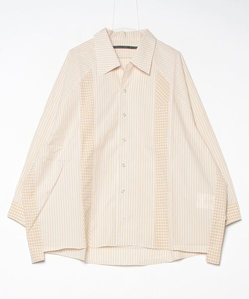 my beautiful landlet（マイビューティフルランドレット）の「【my beautiful landlet】WASHABLE COTTON SHIRTS（シャツ/ブラウス・メンズ・パープル/イエロー/マルチ/オフホワイト・1/0）」の3枚目の写真
