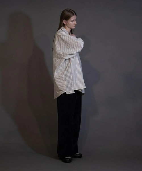 my beautiful landlet（マイビューティフルランドレット）の「【my beautiful landlet】WASHABLE COTTON SHIRTS（シャツ/ブラウス・メンズ・パープル/イエロー/マルチ/オフホワイト・1/0）」の7枚目の写真