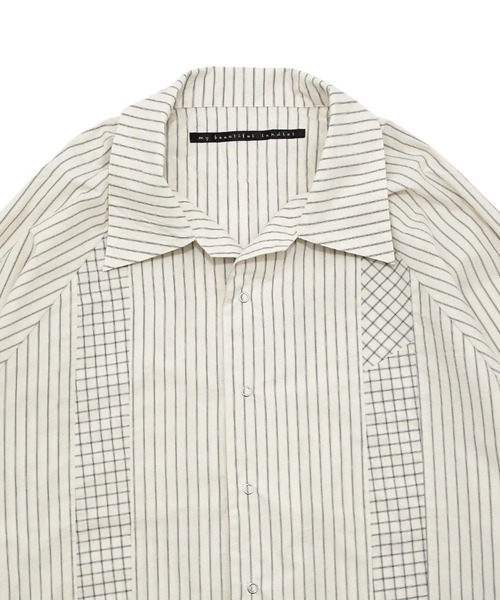 my beautiful landlet（マイビューティフルランドレット）の「【my beautiful landlet】WASHABLE COTTON SHIRTS（シャツ/ブラウス・メンズ・パープル/イエロー/マルチ/オフホワイト・1/0）」の14枚目の写真