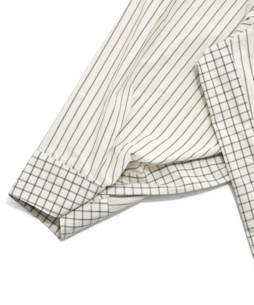 my beautiful landlet（マイビューティフルランドレット）の「【my beautiful landlet】WASHABLE COTTON SHIRTS（シャツ/ブラウス・メンズ・パープル/イエロー/マルチ/オフホワイト・1/0）」の17枚目の写真