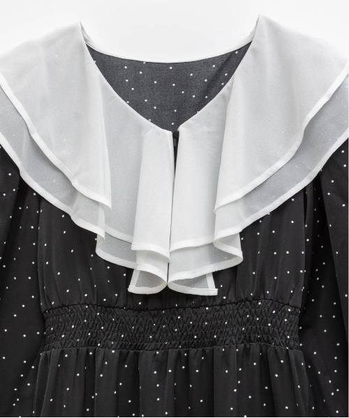 セール】ラッフルカラーフリルシフォンワンピース（ワンピース