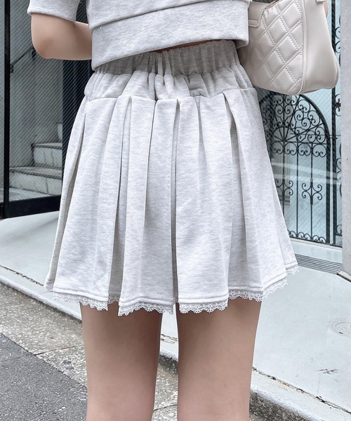 INGNI（イング）の「裾レースミニスウェットプリーツスカート（スカート・レディース・ネイビー/オートミール/グレー・FREE）」の10枚目の写真