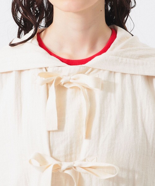 BEAMS BOY（ビームスボーイ）の「【2/5再値下げ】コットン ミリタリー フード ジャケット（ミリタリージャケット・レディース・ホワイト系その他7/ネイビー・ONE SIZE）」の10枚目の写真