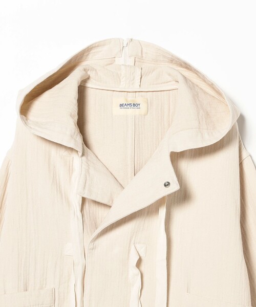 beams boy ミリタリージャケット コットン ミリタリー フード ジャケット（ミリタリージャケット