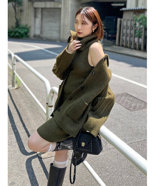 タートルネックミニニットワンピース（ワンピース）｜SNIDEL