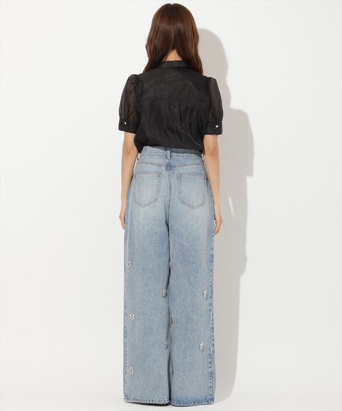 AND COUTURE(アンドクチュール)の「バタフライリボンシアーブラウス(シャツ/ブラウス・レディース・ブラック/オフホワイト/ピンク/ブルー・FREE)」の13枚目の写真