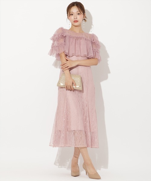 アンド クチュール チュールフリルドレス AND COUTURE（アンドクチュール）の「チュールフリルドレス（ドレス