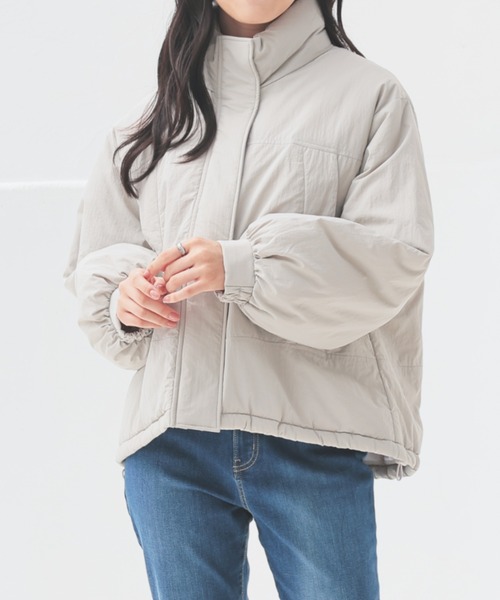 Honeys（ハニーズ）の「【非フッ素撥水加工】モンスターブルゾン（ブルゾン・レディース・チャコール/ホワイト/グレー/アイボリー/カーキ/サックスブルー/ブラック・L/M）」の4枚目の写真