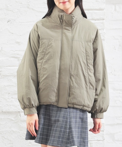 Honeys（ハニーズ）の「【非フッ素撥水加工】モンスターブルゾン（ブルゾン・レディース・チャコール/ホワイト/グレー/アイボリー/カーキ/サックスブルー/ブラック・L/M）」の6枚目の写真