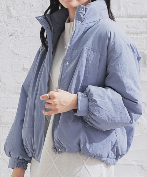 Honeys（ハニーズ）の「【非フッ素撥水加工】モンスターブルゾン（ブルゾン・レディース・チャコール/ホワイト/グレー/アイボリー/カーキ/サックスブルー/ブラック・L/M）」の7枚目の写真