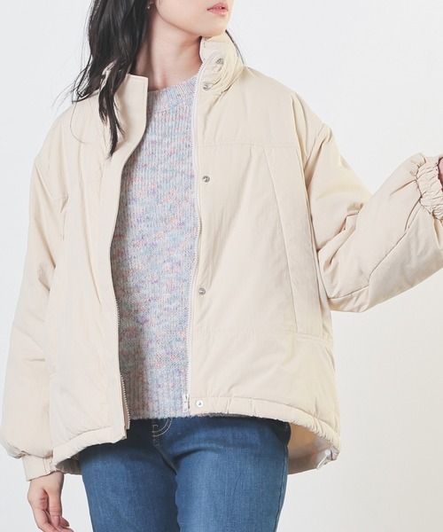 Honeys（ハニーズ）の「【非フッ素撥水加工】モンスターブルゾン（ブルゾン・レディース・チャコール/ホワイト/グレー/アイボリー/カーキ/サックスブルー/ブラック・L/M）」の3枚目の写真