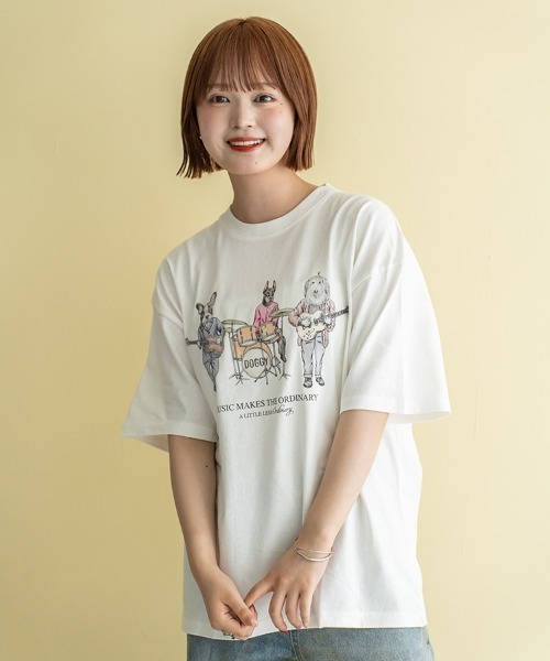 Quash（クアッシュ）の「ムーブアイアニマル刺繍Tシャツ（Tシャツ/カットソー・メンズ・サックスブルー/ホワイト系その他/ホワイト/ラベンダー・LARGE/MEDIUM）」の9枚目の写真