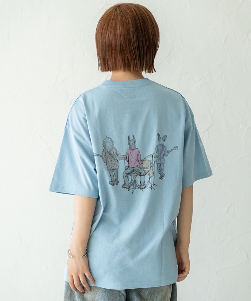 Quash（クアッシュ）の「ムーブアイアニマル刺繍Tシャツ（Tシャツ/カットソー・メンズ・サックスブルー/ホワイト系その他/ホワイト/ラベンダー・LARGE/MEDIUM）」の17枚目の写真