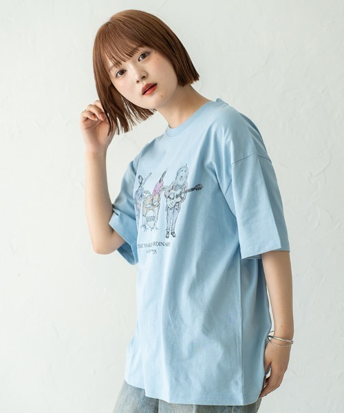 Quash（クアッシュ）の「ムーブアイアニマル刺繍Tシャツ（Tシャツ/カットソー・メンズ・サックスブルー/ホワイト系その他/ホワイト/ラベンダー・LARGE/MEDIUM）」の18枚目の写真