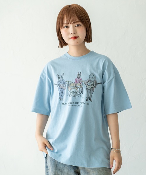 Quash（クアッシュ）の「ムーブアイアニマル刺繍Tシャツ（Tシャツ/カットソー・メンズ・サックスブルー/ホワイト系その他/ホワイト/ラベンダー・LARGE/MEDIUM）」の20枚目の写真