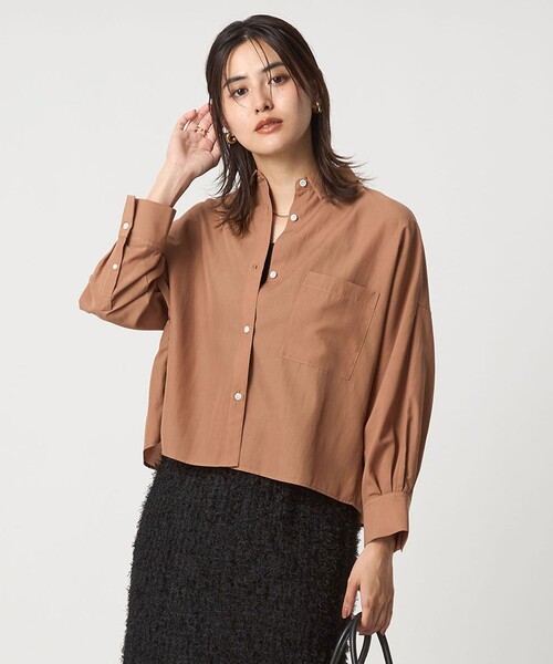 green label relaxing(グリーンレーベルリラクシング)の「シアー ドルマン シャツ(シャツ/ブラウス・レディース・ブラック/ライトブルー/ダークオレンジ・FREE)」の3枚目の写真