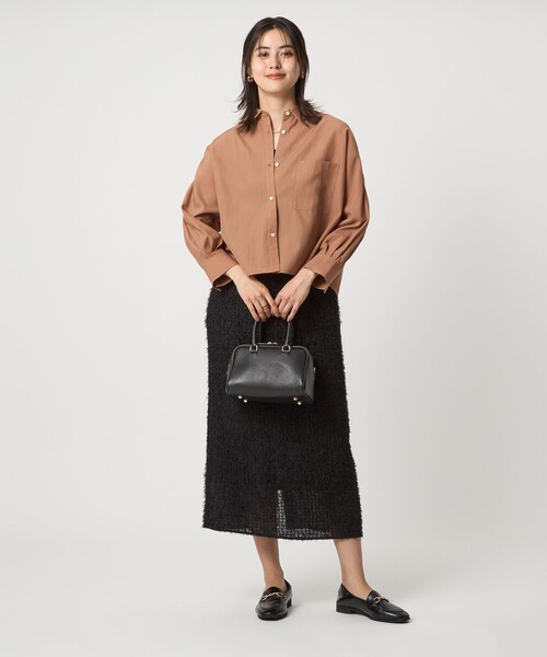 green label relaxing(グリーンレーベルリラクシング)の「シアー ドルマン シャツ(シャツ/ブラウス・レディース・ブラック/ライトブルー/ダークオレンジ・FREE)」の5枚目の写真