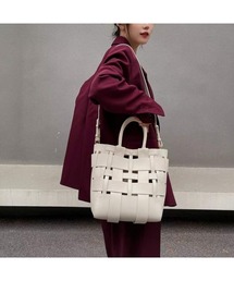 LEATHER 編み込みショルダー トート 2wayバッグ