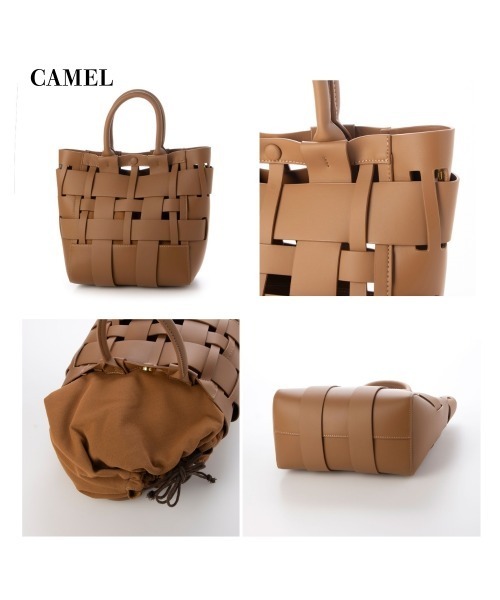 LEATHER 編み込みショルダー トート 2wayバッグ（ショルダー