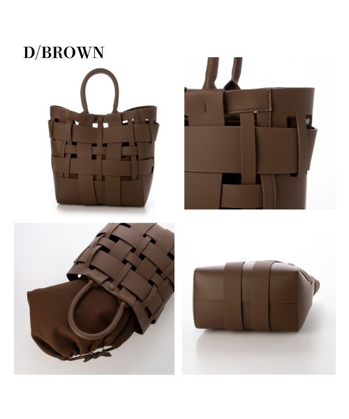 LEATHER 編み込みショルダー トート 2wayバッグ（ショルダー