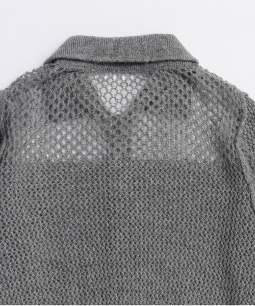 MAISON SPECIAL(メゾンスペシャル)の「Tulle Shirt Layered Polo Knit Cardigan/チュールシャツレイヤードポロニットカーディガン(カーディガン/ボレロ・レディース・ブラック/イエロー/グレー・FREE)」の16枚目の写真