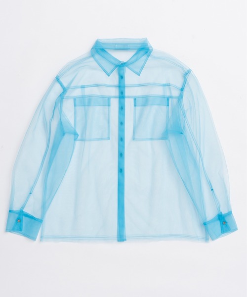 MAISON SPECIAL(メゾンスペシャル)の「Tulle Shirt Layered Polo Knit Cardigan/チュールシャツレイヤードポロニットカーディガン(カーディガン/ボレロ・レディース・ブラック/イエロー/グレー・FREE)」の17枚目の写真
