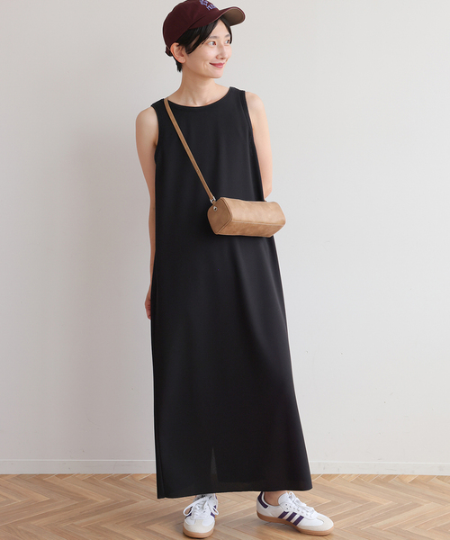 JOURNAL STANDARD relume（ジャーナルスタンダード　レリューム）の「《WEB限定追加》カットジャージーワンピース（ワンピース・レディース・ブラック/ブラウン・FREE）」の2枚目の写真
