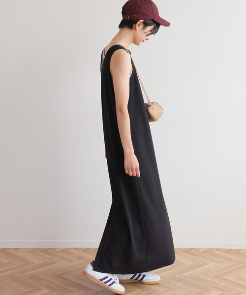 JOURNAL STANDARD relume（ジャーナルスタンダード　レリューム）の「《WEB限定追加》カットジャージーワンピース（ワンピース・レディース・ブラック/ブラウン・FREE）」の3枚目の写真