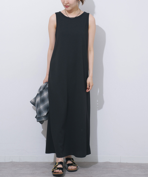 JOURNAL STANDARD relume（ジャーナルスタンダード　レリューム）の「《WEB限定追加》カットジャージーワンピース（ワンピース・レディース・ブラック/ブラウン・FREE）」の6枚目の写真