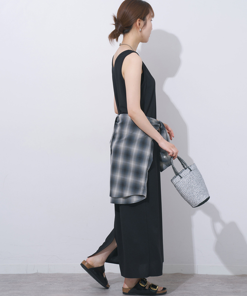 JOURNAL STANDARD relume（ジャーナルスタンダード　レリューム）の「《WEB限定追加》カットジャージーワンピース（ワンピース・レディース・ブラック/ブラウン・FREE）」の11枚目の写真