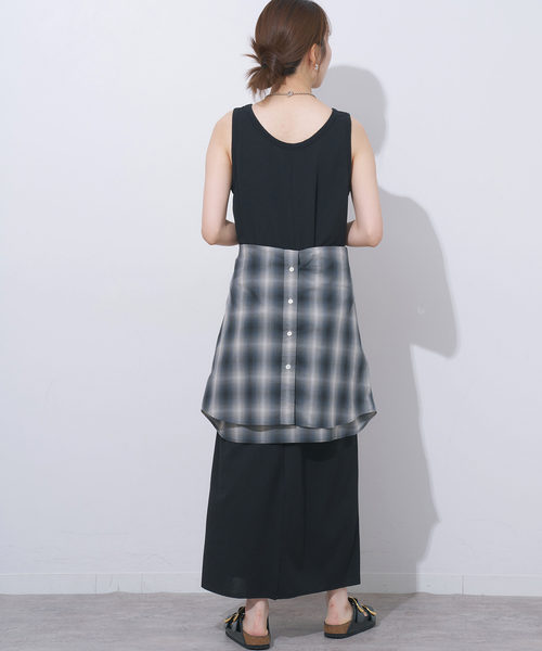 JOURNAL STANDARD relume（ジャーナルスタンダード　レリューム）の「《WEB限定追加》カットジャージーワンピース（ワンピース・レディース・ブラック/ブラウン・FREE）」の12枚目の写真