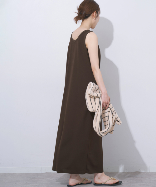 JOURNAL STANDARD relume（ジャーナルスタンダード　レリューム）の「《WEB限定追加》カットジャージーワンピース（ワンピース・レディース・ブラック/ブラウン・FREE）」の16枚目の写真