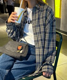 CIAOPANIC TYPY | 【UNISEX】モール混長袖チェックシャツ(シャツ/ブラウス)