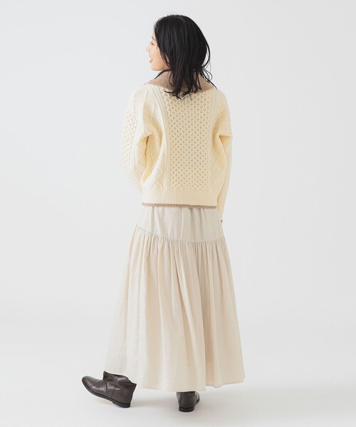 B:MING by BEAMS（ビーミングバイビームス）の「ニット ジップ ブルゾン（カーディガン/ボレロ・レディース・ホワイト系その他5/ネイビー/グレー・ONE SIZE）」の5枚目の写真