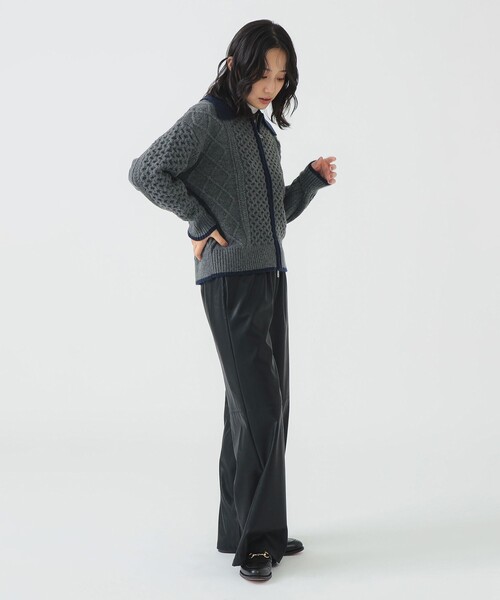 B:MING by BEAMS（ビーミングバイビームス）の「ニット ジップ ブルゾン（カーディガン/ボレロ・レディース・ホワイト系その他5/ネイビー/グレー・ONE SIZE）」の9枚目の写真