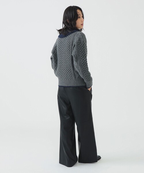 B:MING by BEAMS（ビーミングバイビームス）の「ニット ジップ ブルゾン（カーディガン/ボレロ・レディース・ホワイト系その他5/ネイビー/グレー・ONE SIZE）」の10枚目の写真