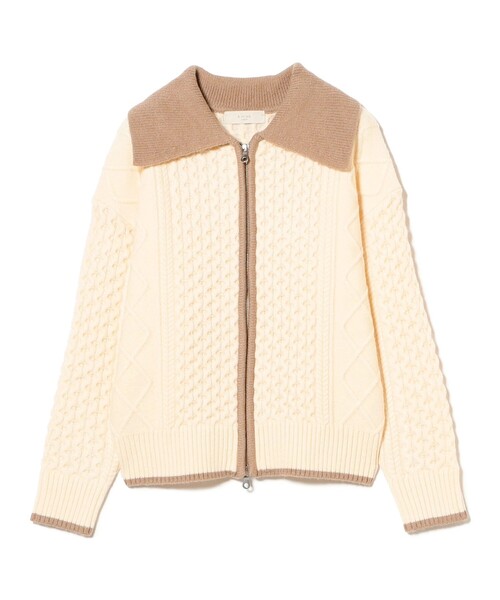 B:MING by BEAMS（ビーミングバイビームス）の「ニット ジップ ブルゾン（カーディガン/ボレロ・レディース・ホワイト系その他5/ネイビー/グレー・ONE SIZE）」の16枚目の写真