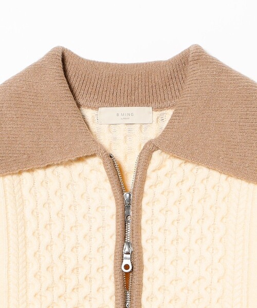 B:MING by BEAMS（ビーミングバイビームス）の「ニット ジップ ブルゾン（カーディガン/ボレロ・レディース・ホワイト系その他5/ネイビー/グレー・ONE SIZE）」の17枚目の写真
