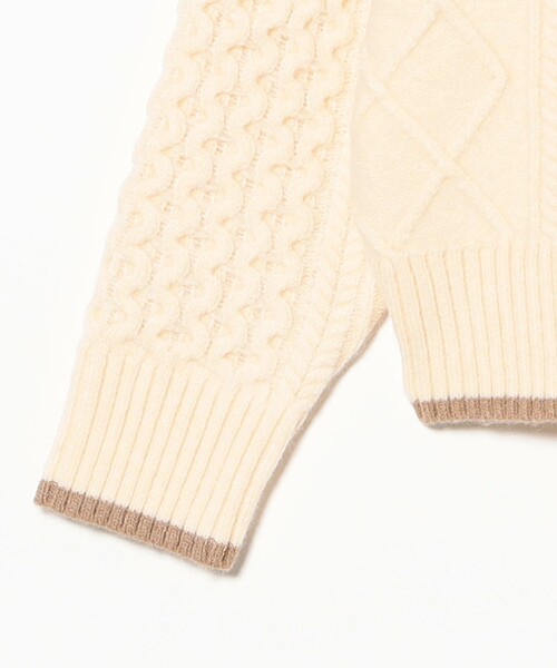 B:MING by BEAMS（ビーミングバイビームス）の「ニット ジップ ブルゾン（カーディガン/ボレロ・レディース・ホワイト系その他5/ネイビー/グレー・ONE SIZE）」の18枚目の写真