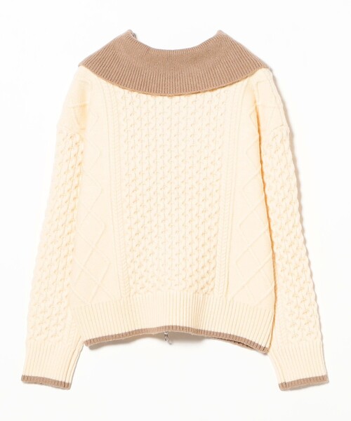 B:MING by BEAMS（ビーミングバイビームス）の「ニット ジップ ブルゾン（カーディガン/ボレロ・レディース・ホワイト系その他5/ネイビー/グレー・ONE SIZE）」の19枚目の写真