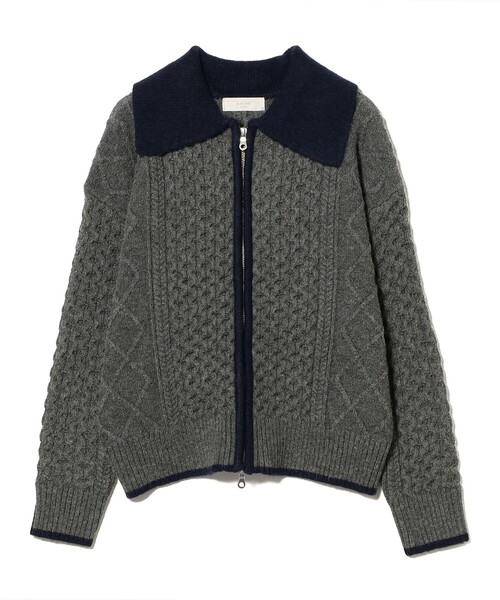 B:MING by BEAMS（ビーミングバイビームス）の「ニット ジップ ブルゾン（カーディガン/ボレロ・レディース・ホワイト系その他5/ネイビー/グレー・ONE SIZE）」の21枚目の写真
