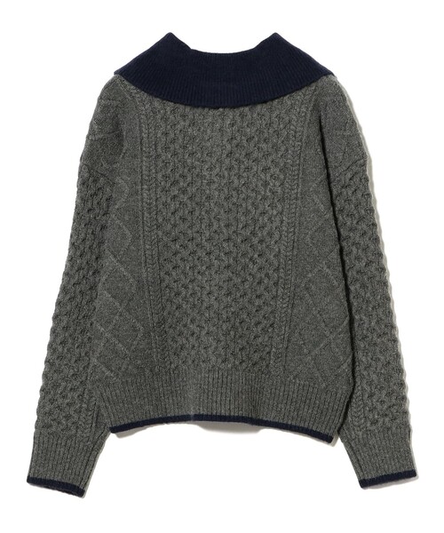 B:MING by BEAMS（ビーミングバイビームス）の「ニット ジップ ブルゾン（カーディガン/ボレロ・レディース・ホワイト系その他5/ネイビー/グレー・ONE SIZE）」の22枚目の写真