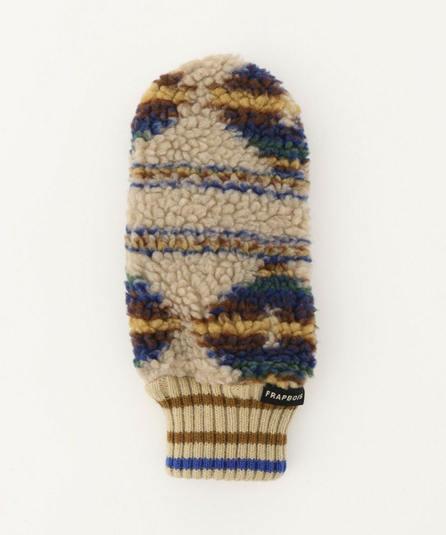 FRAPBOIS（フラボア）の「ボアミトン（手袋・レディース・ブラック/ベージュ・FREE）」の5枚目の写真