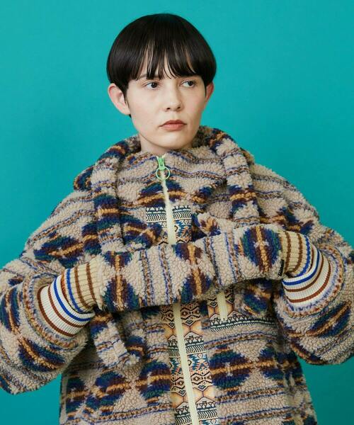 FRAPBOIS（フラボア）の「ボアミトン（手袋・レディース・ブラック/ベージュ・FREE）」の10枚目の写真