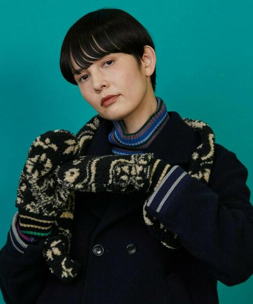 FRAPBOIS（フラボア）の「ボアミトン（手袋・レディース・ブラック/ベージュ・FREE）」の16枚目の写真