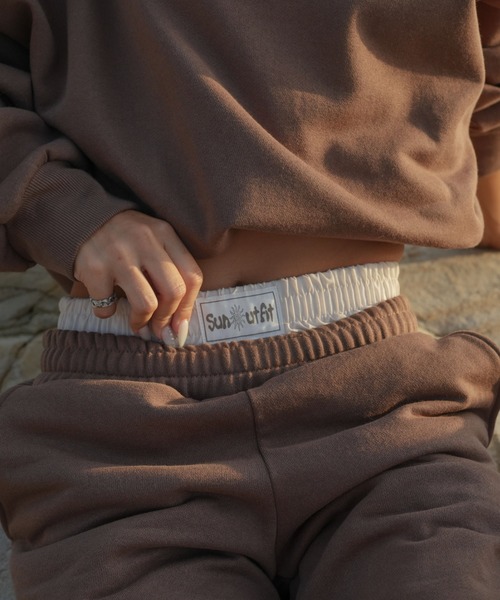 INTER FACTORY(インターファクトリー)の「moeka - SUNOUTFIT 裏起毛スウェットセットアップパンツ(スウェットパンツ・レディース・ブラウン/ネイビー・MEDIUM/LARGE)」の21枚目の写真