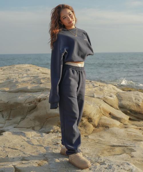 INTER FACTORY(インターファクトリー)の「moeka - SUNOUTFIT 裏起毛スウェットセットアップパンツ(スウェットパンツ・レディース・ブラウン/ネイビー・MEDIUM/LARGE)」の7枚目の写真