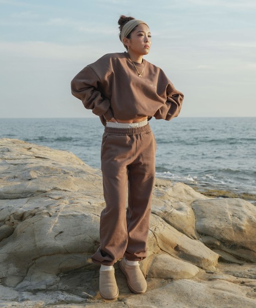 INTER FACTORY(インターファクトリー)の「moeka - SUNOUTFIT 裏起毛スウェットセットアップパンツ(スウェットパンツ・レディース・ブラウン/ネイビー・MEDIUM/LARGE)」の15枚目の写真