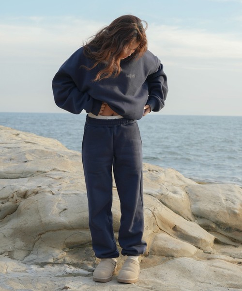 INTER FACTORY(インターファクトリー)の「moeka - SUNOUTFIT 裏起毛スウェットセットアップパンツ(スウェットパンツ・レディース・ブラウン/ネイビー・MEDIUM/LARGE)」の5枚目の写真